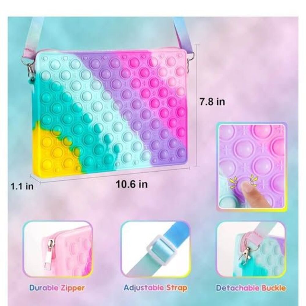 Pop-It Silicone Crossbody / Pouch Bags  SET – NEW - Picture 2 of 8